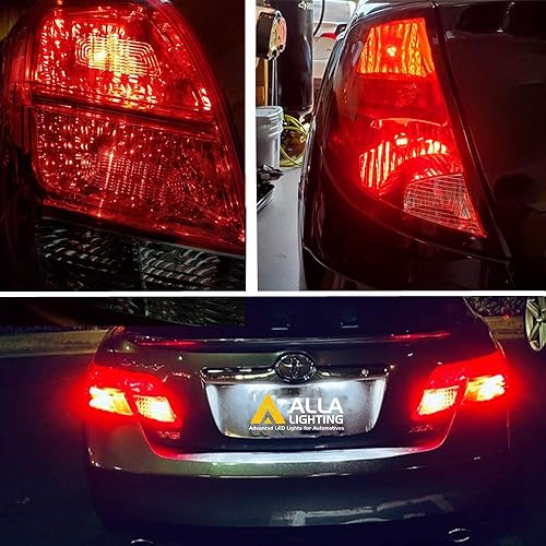Miniatura 8 de Alla Lighting Bombillas LED miniatura Ba15S Base 7506 1156 de 12 V, rojo puro, señal de giro trasera súper brillante, freno, luces traseras