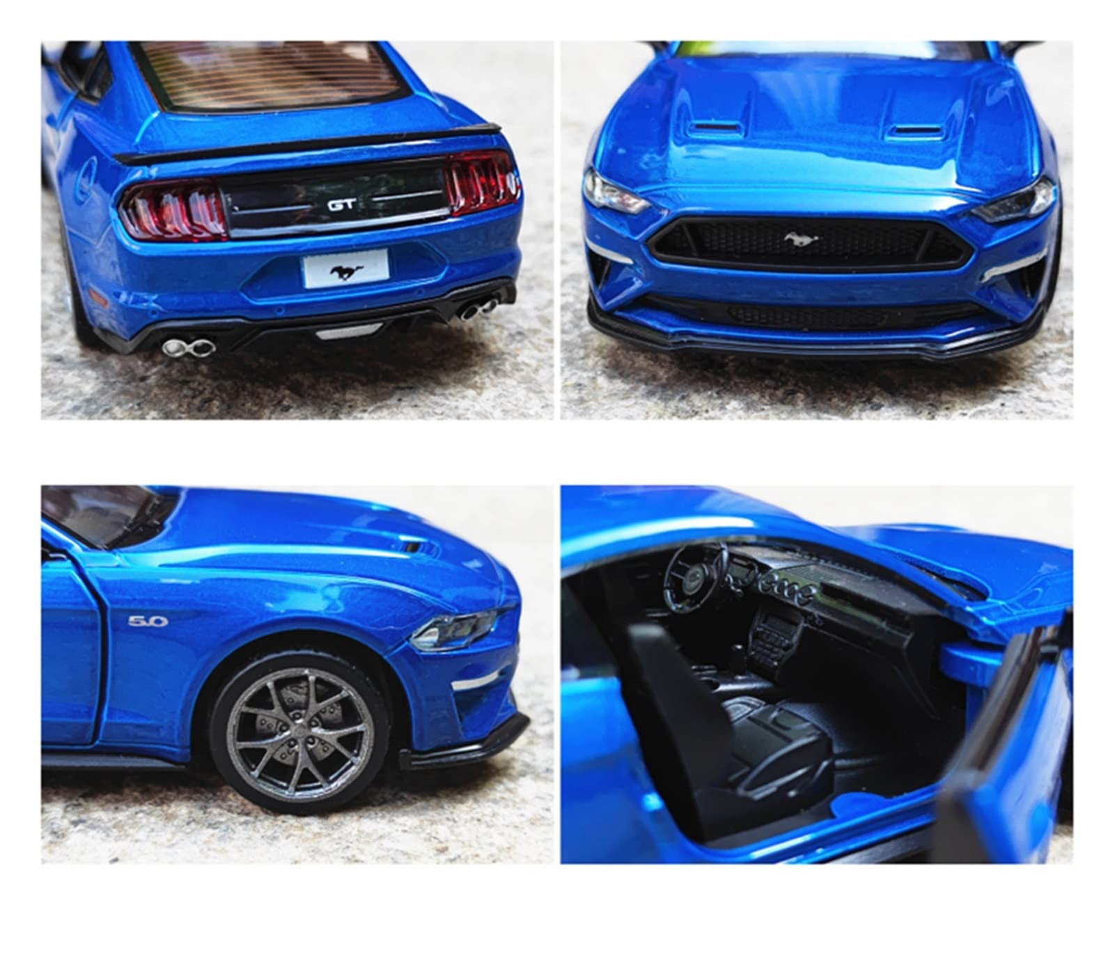 Amazon.com: MING ZHEN Toy car Model 1:34 for Ford Mustang GT