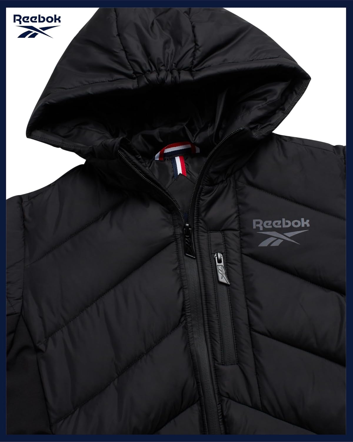Reebok Boys Puffer Jacket - Heavyweight Quilted Wind & Water Resistant Boys Winter Coat - Insulated Bubble Kids Winter Jacket - Image 6