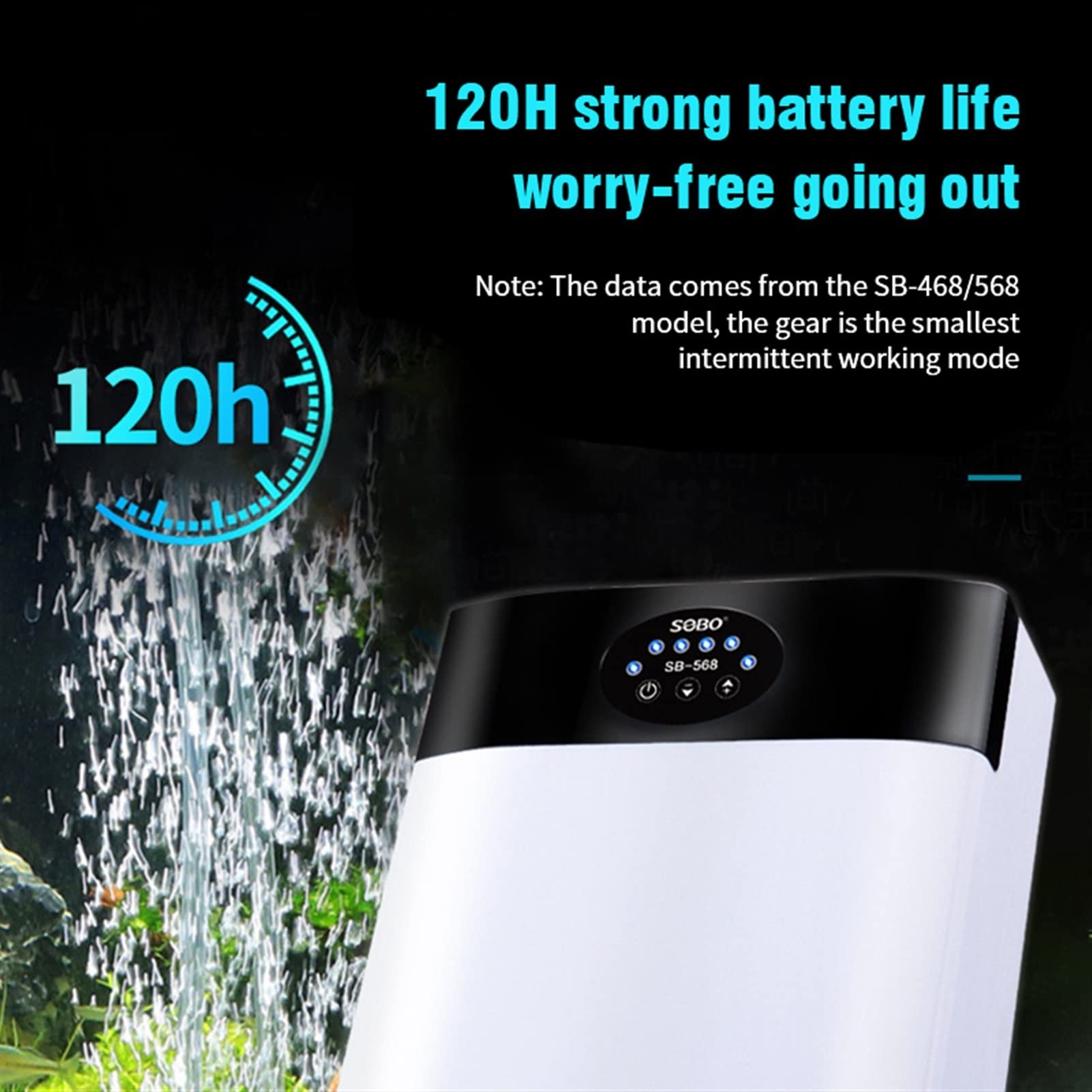 Bomba de Agua Bomba de oxígeno de Doble propósito Práctica Carga USB Piedra de Aire de Escape portátil Compresor de Aire Ultra silencioso para pecera Accesorios de Bomba de Acuario
