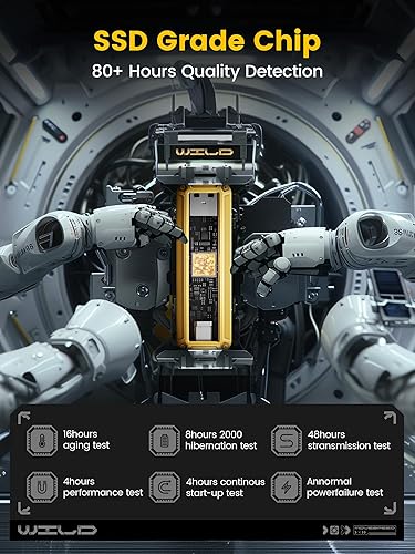 Miniatura 6 de MOVE SPEED SSD externo de 1 TB 1000 MBs velocidad de lectura y escritura, USB 3.2 Gen2+USB C Flash Drive con puertos duales, SSD portátil de 3