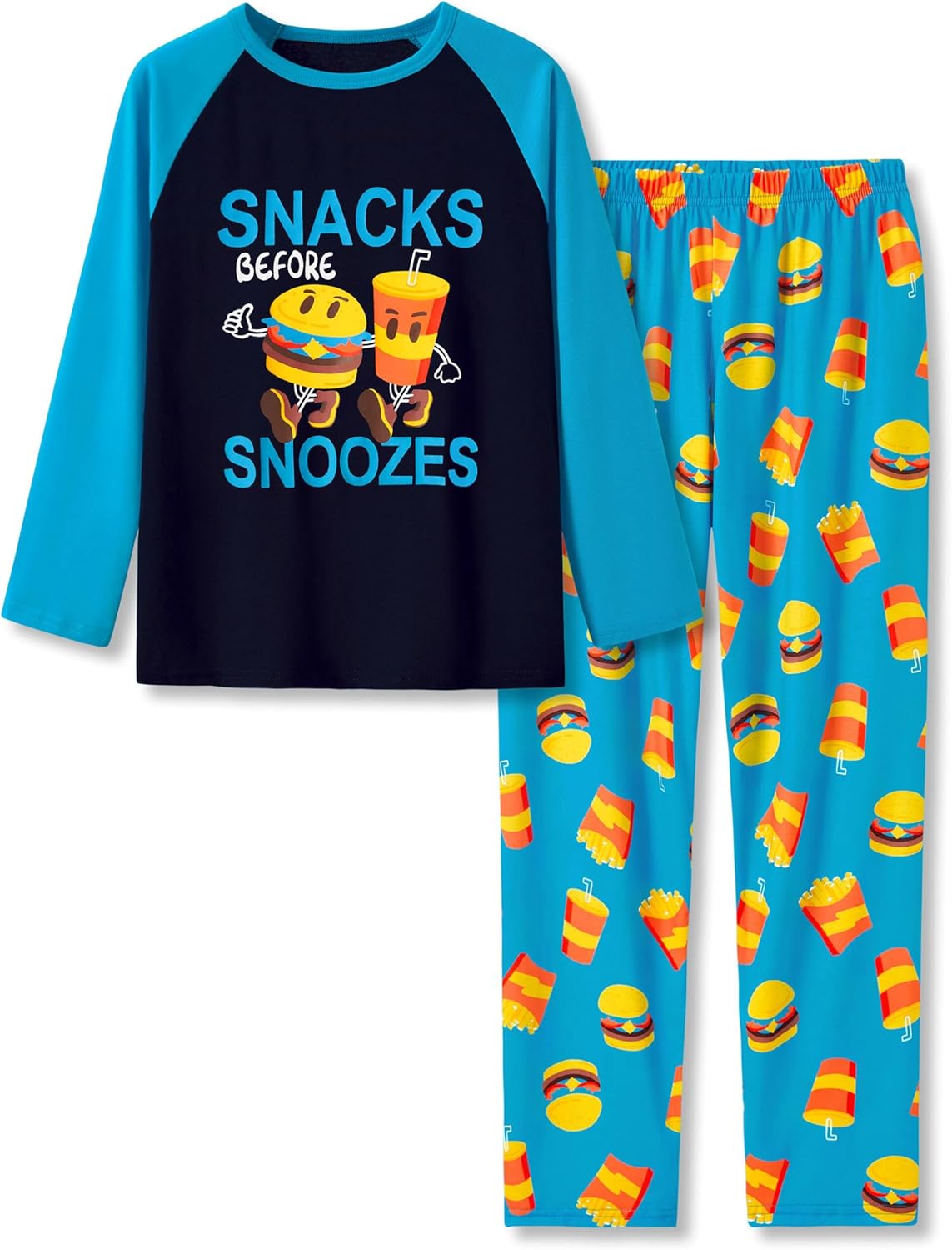 Beezizac Little & Big Boys Pajamas 2-Piece Cool Cozy Long Sleeve & Pants PJ Set Soft Kid Outfits Size 6-18