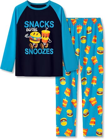 Beezizac Little & Big Boys Pajamas 2-Piece Cool Cozy Long Sleeve & Pants PJ Set Soft Kid Outfits Size 6-18