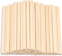 Vista 12 de Varillas de madera sin terminar de 1/4 x 6 pulgadas, para manualidades y bricolaje, 50 unidades Woodpeckers