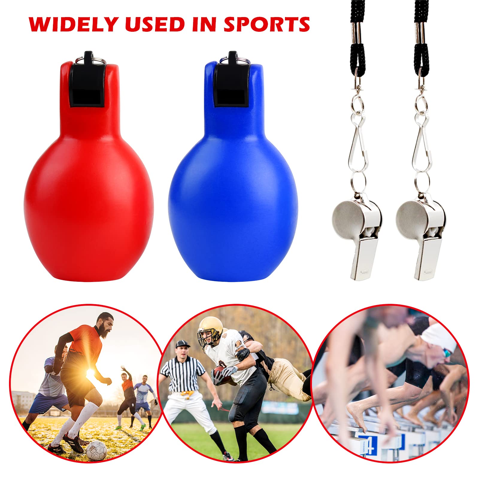 2 stuks handfluitjes, peerfluitje, scheidsrechter voor kinderen, hygiënische fluitjes, scheidsrechterfluitjes, voor trainers, handfluitje, sportleraren, hondentrainingsaccessoires