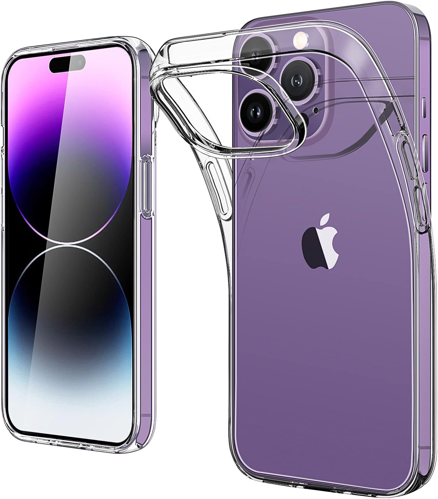 ykooeClear Phone Case for iPhone 14 Pro, Transparent