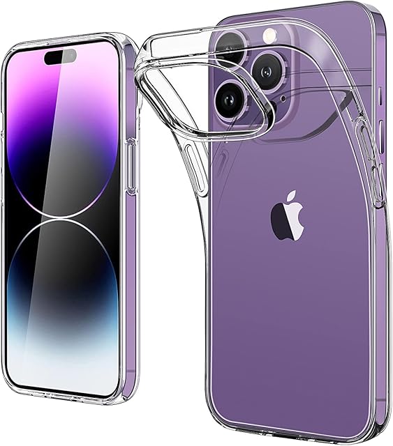 ykooe for iPhone 14 Pro Phone Case Anti-Yellow Anti Scratch Crystal Clear iPhone 14 Pro Cases- Transparent
