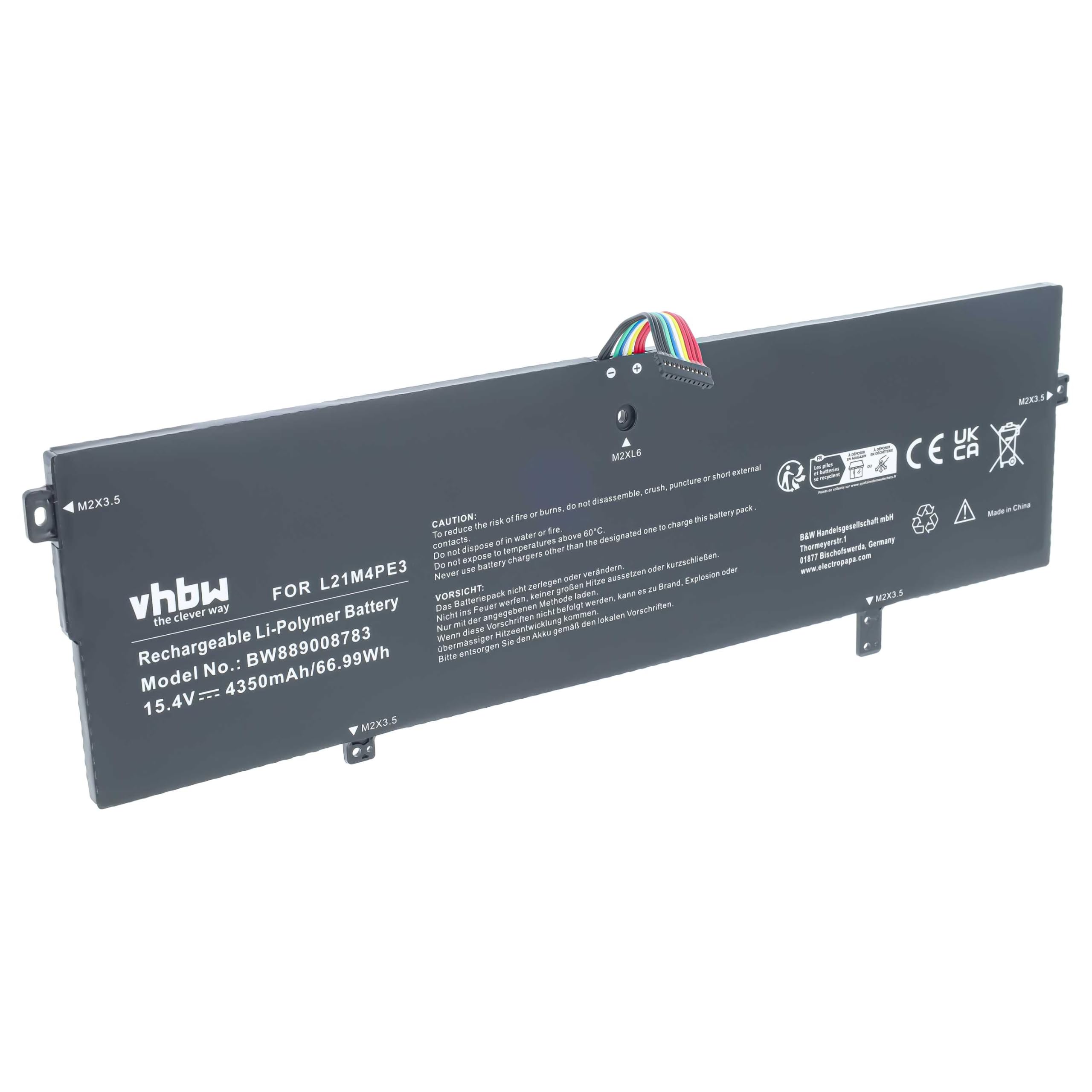 vhbw Batería Compatible con Lenovo Yoga 7 14ARB7 82QF000FAU