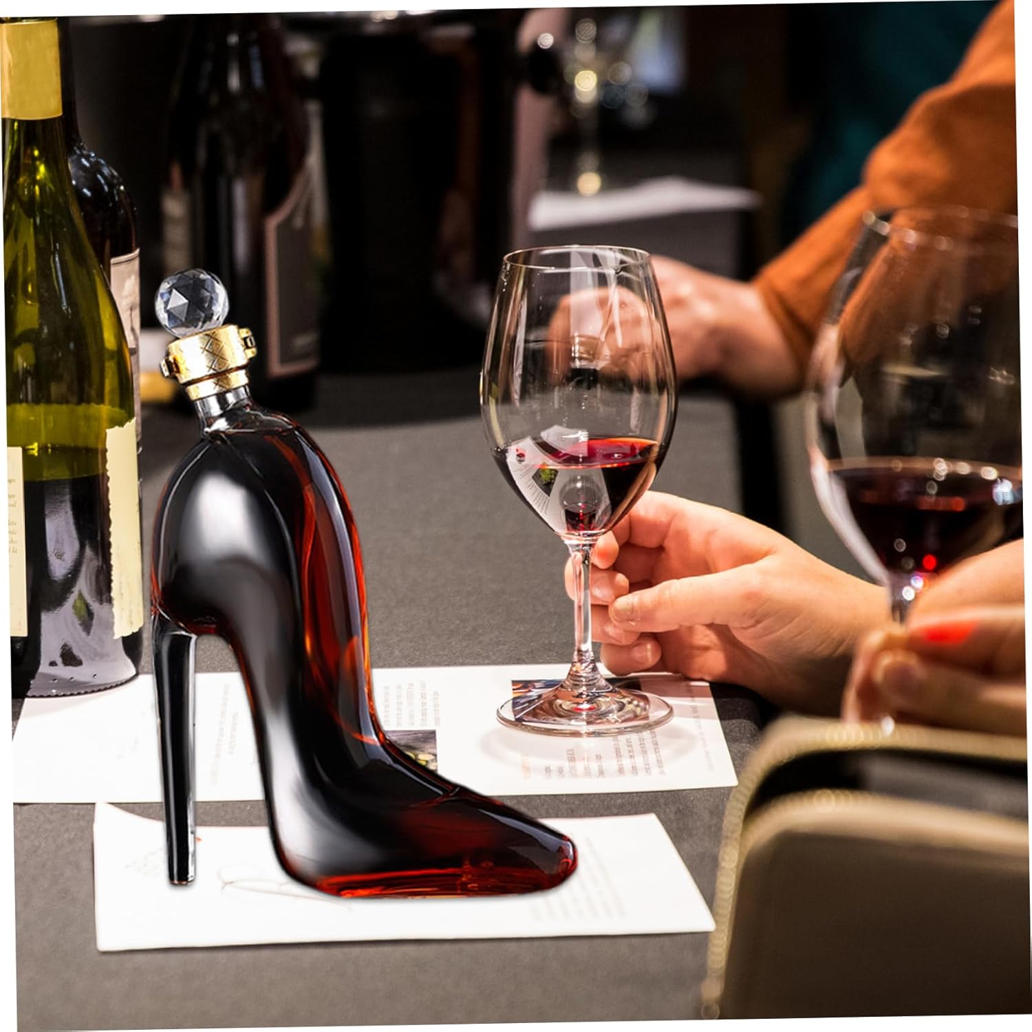Liquor Decanter, 350ml Wine Decanter High-Heeled Shoes Shape, Set for Women, High Heel Bottle for Wine