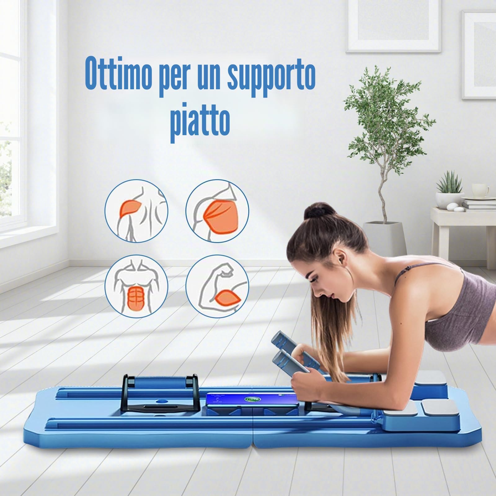 93 x 37 cm 2 in 1 Pilates Riformer, Macchina Pilate, Pilate Plan, Macchina Pilate Casa, Allenatore Di Allenamento Completo del Corpo, per Allenamento del Tronco E degli Addominali