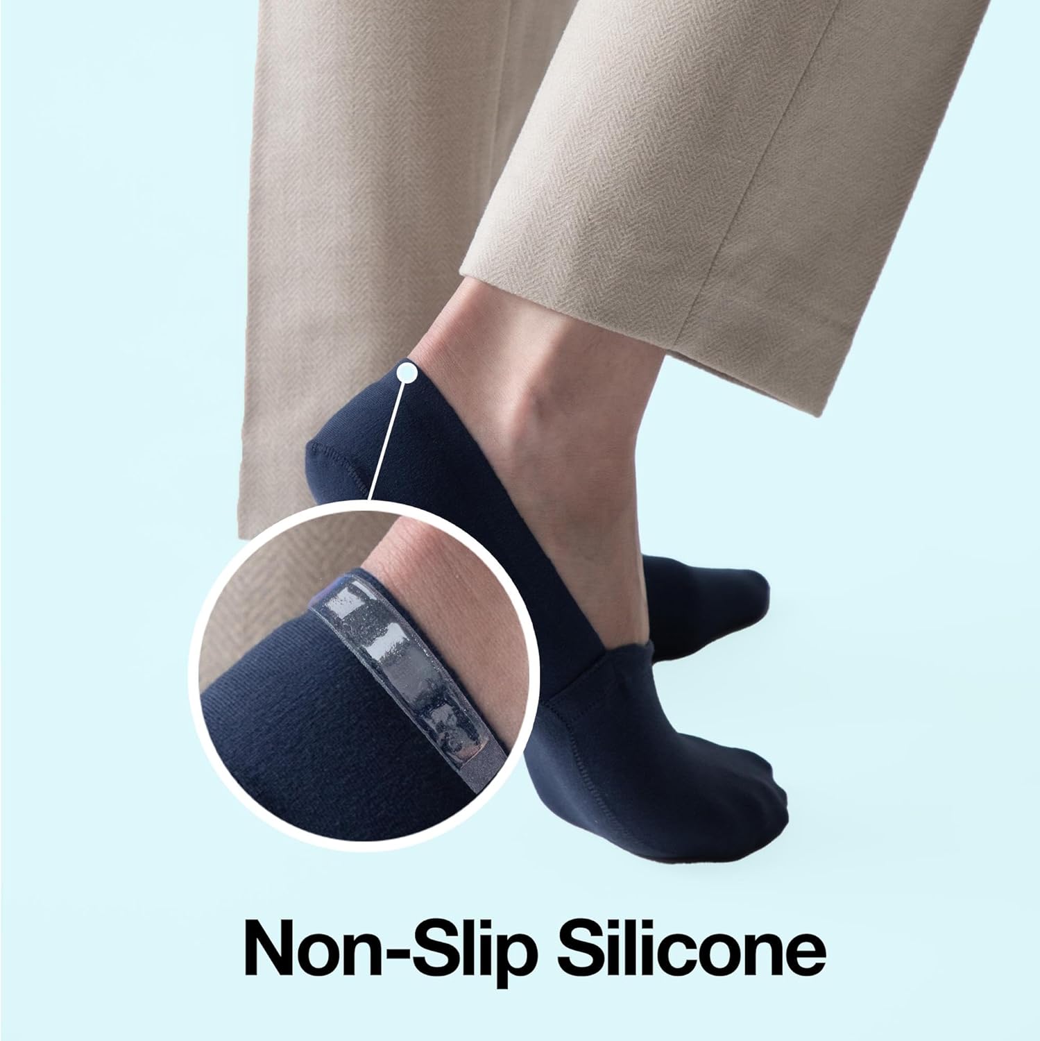 Cloud Organic Terry No Show Socks Non Slip Loafer Sneaker Flats Boat Shoe Invisible Low Cut Cotton Socks For Men and Women - Image 2