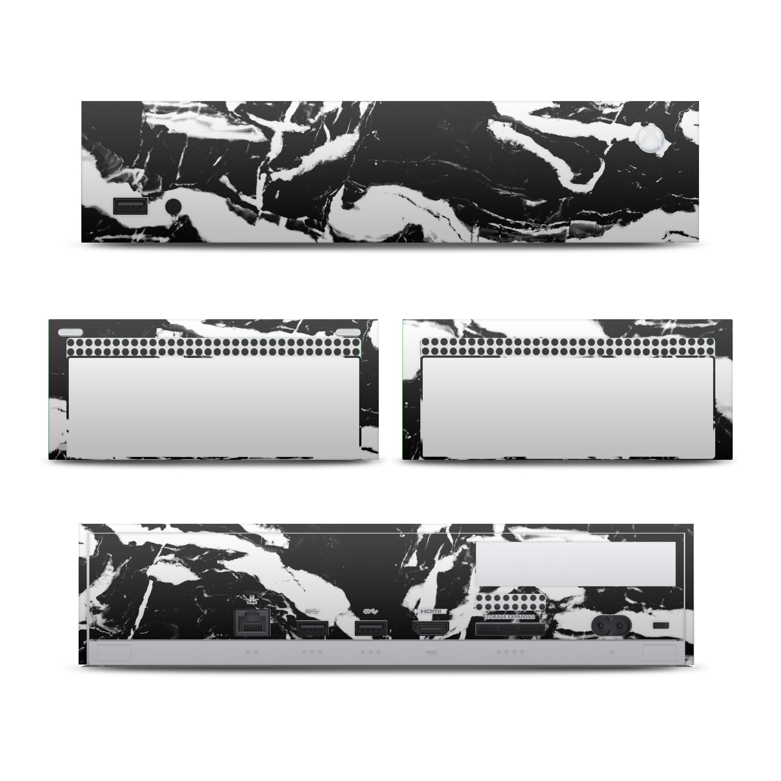 Head Case Designs sous Licence Officielle NBA Marbre Noir Los Angeles Lakers Vinyle Autocollant De Jeu Peau Autocollant Couverture Compatible avec Xbox Series S Console and Controller Bundle