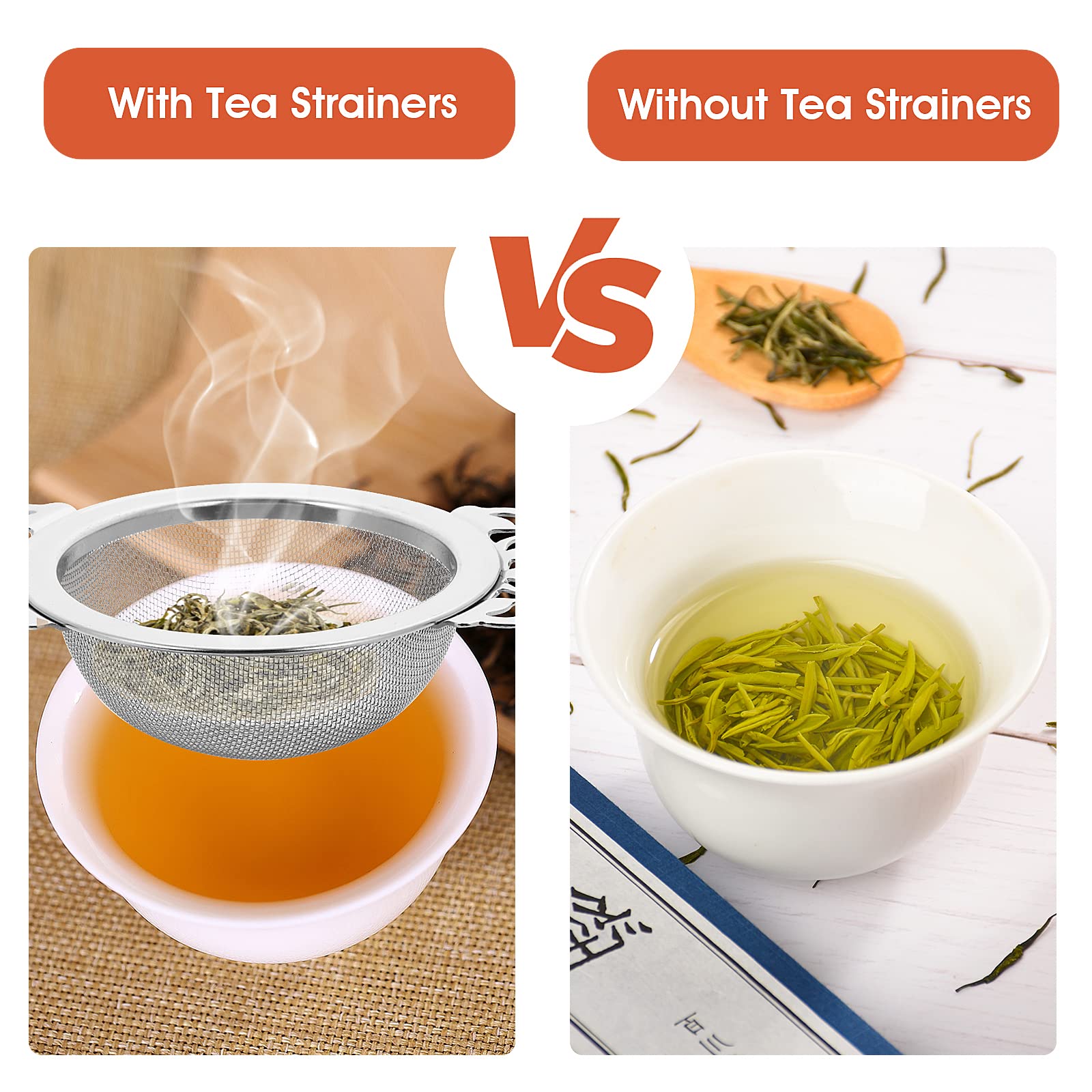 Latte Di Soia 2 Colino Da Tè Con Ciotola, Colino In Acciaio Inox Pe Tè Sfuso, Uovo Setaccio Farina