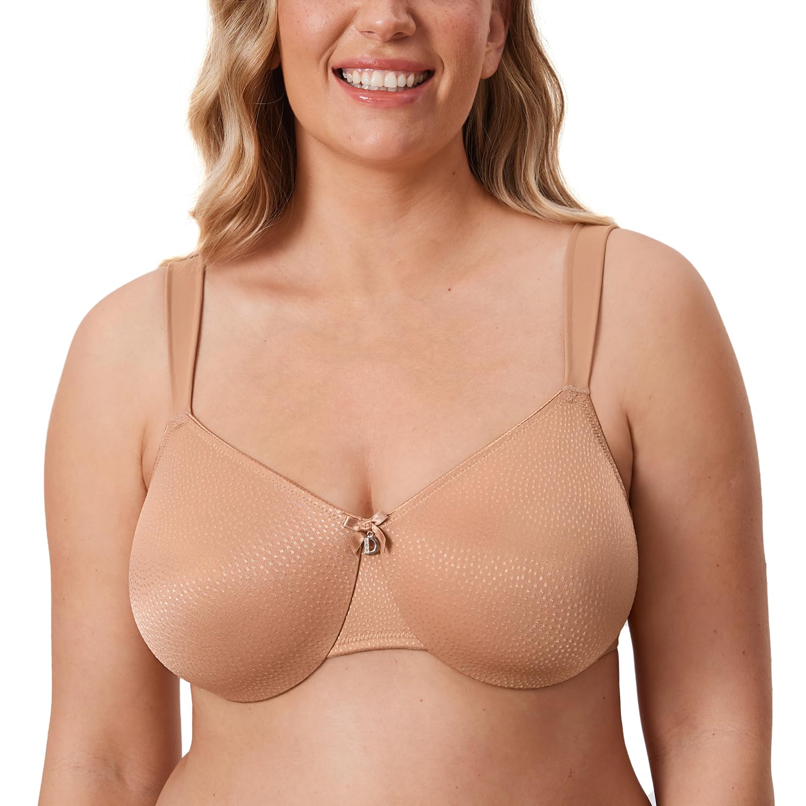 Delimira Women's Barely Buff Minimiser Bra Full Coverage Smooth Support Underwired Bras Minimizer Bra 40F