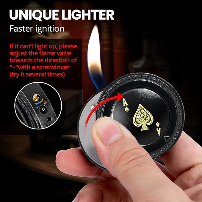 Encendedor Recargable de Gas Butano para Hombre Negro miniatura 3