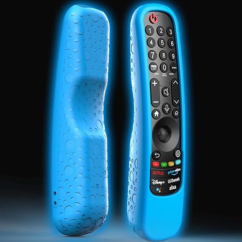 Funda para LG Magic Remote 2021-2024, funda de silicona para LG Smart TV Remote Control MR24GN MR23GA MR22GA AN-MR21GA, brilla en la oscuridad,