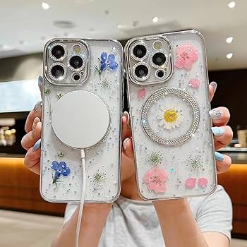 グリッターケースの押し花スマホケース　※iPhone 限定 e4e1630e14abc3d97abab35933ce96