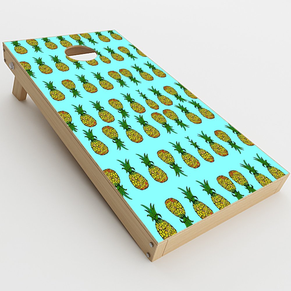 Skin Decal Vinyl Wrap for Cornhole Game Board Bag Toss (2xpcs.) Skins Stickers Cover/Baby Pineapples
