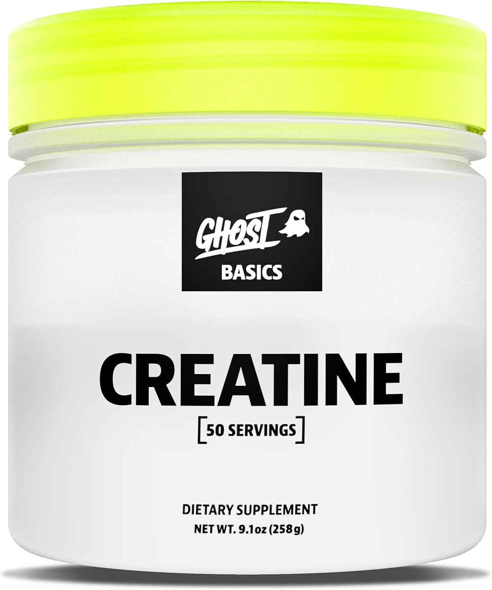 GHOST Basics Creatine Monohydrate Powder for Men & Women – 5G Creapure Creatine Workout Supplement for Muscle Gain – Vegan, Soy Free & Gluten Free - 50 Servings