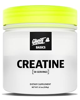 GHOST Basics Creatine Monohydrate Powder for Men & Women – 5G Creapure Creatine Workout Supplement for Muscle Gain – Vegan, Soy Free & Gluten Free - 50 Servings - Amazon product rated Grade A
