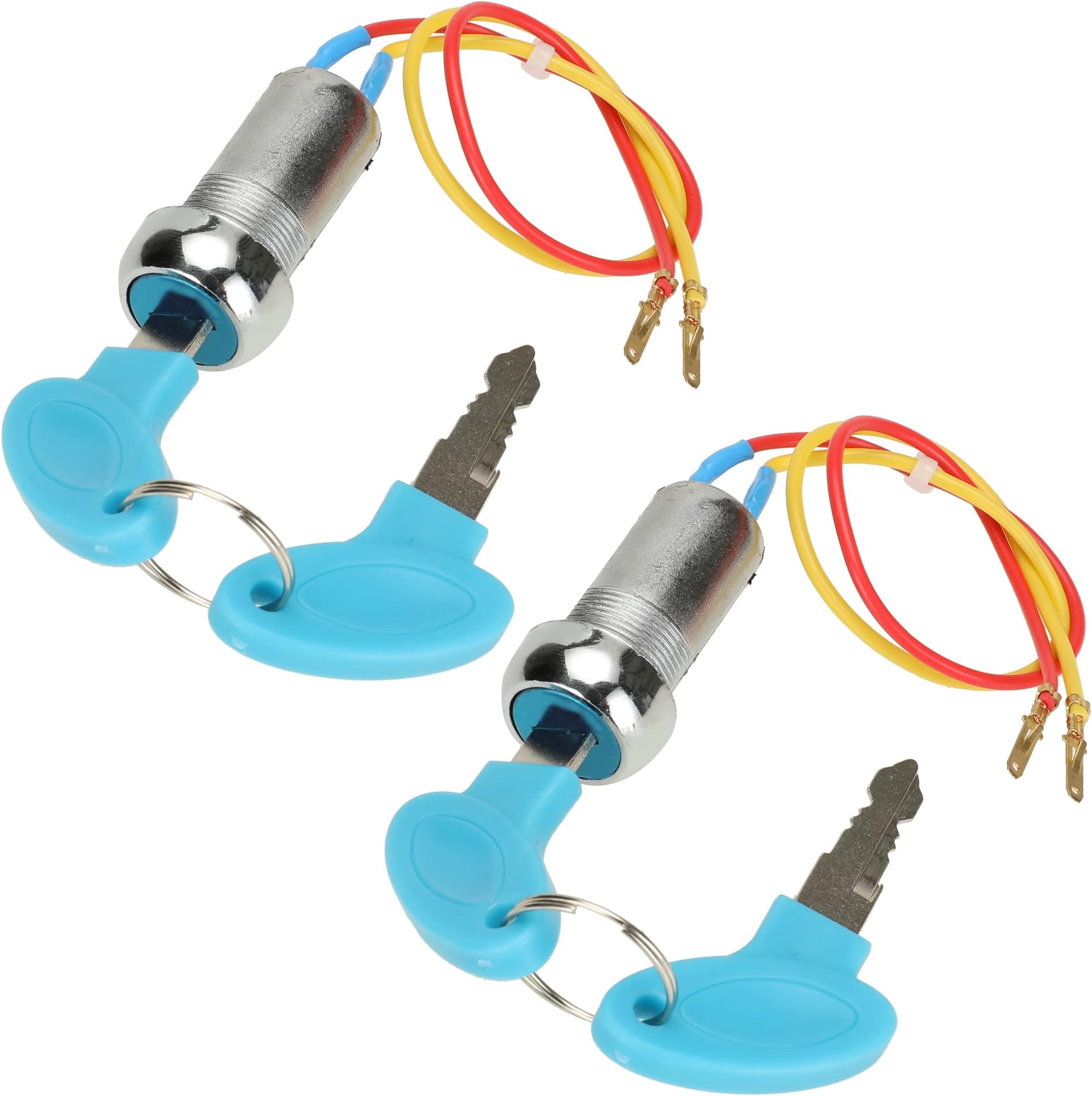 2 Wires Ignition Switch Key Starter w/On-Off Keys Compatible with Razor MX650 DR650 Electric Mobility Scooter Golf Cart Dirt Bike ATV Moped Go Kart Motorcycle Replacement Parts 2 Pack