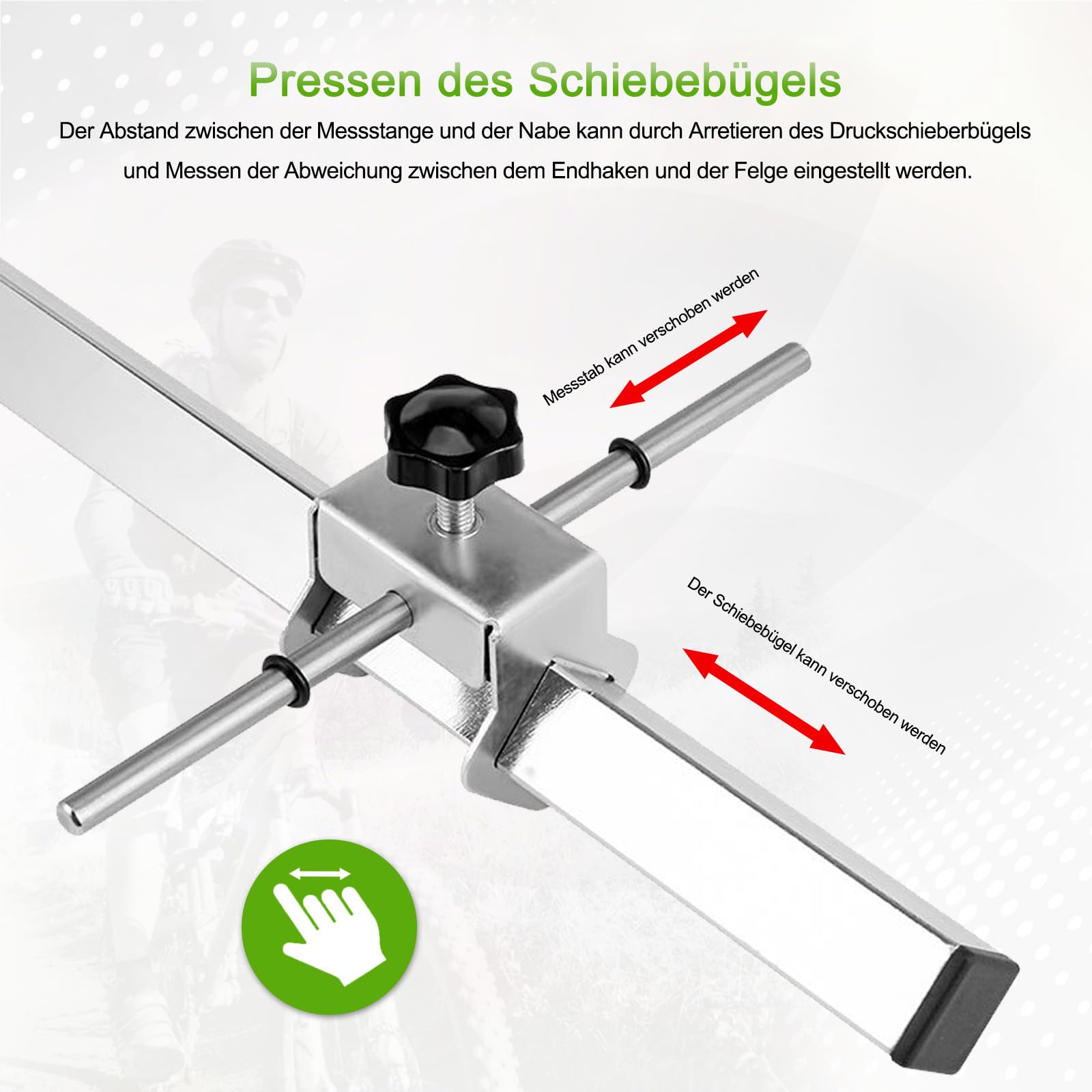 Mimoke Profi Edelstahl Fahrrad Schaltauge Alignment Werkzeug Gauge – Präzises Richtwerkzeug für Fahrradreparatur und Wartung