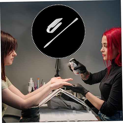 6pcs Acrylic Handheld Makeup Spatula for Mixing Foundations and Creams Portable Cosmetic Palette Curved Thumb for Easy Blending for and Makeup(Transparentx3pcs,8X6X2.5CMx3pcs)