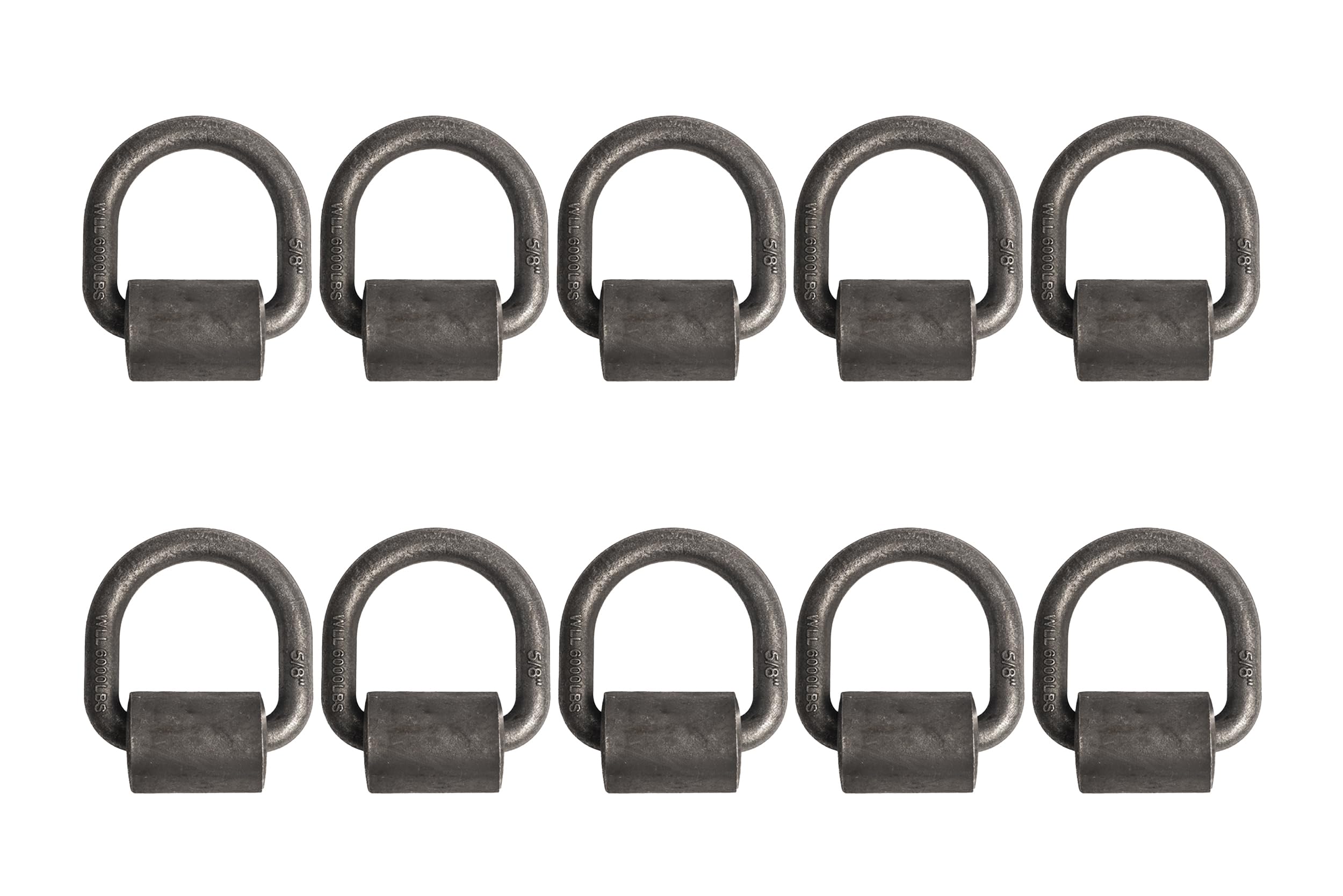Hi Gear, cinghia a cricchetto con anello a D saldato, capacità di carico di 8,16 cm, 10 pezzi