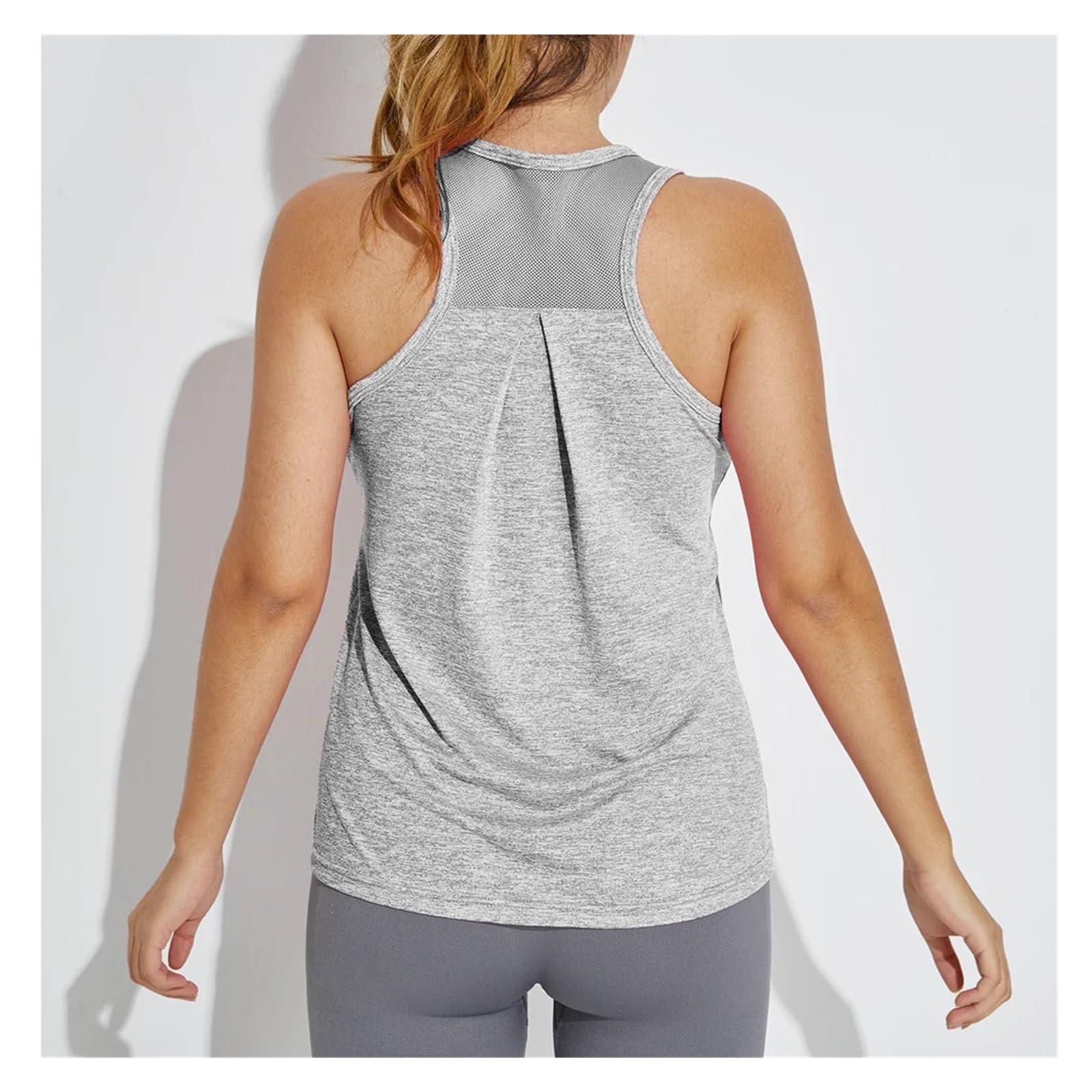 Canotte da Allenamento da Donna Gilet Fitness Yoga Camicetta Sportiva Tinta Unita Collant Sportivi da Donna Gilet da Allenamento Push up da Donna(Black,XL)