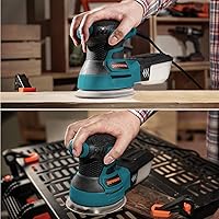Vista 15 de DOVAMAN ROS01A Orbital Sander, 3A Random Orbit Sander, 6 Variable Speeds, Up to 13000 rpm, 12pcs Sandpapers, 5in Sanding Pad, Dust Collection