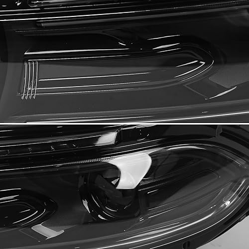 Miniatura 7 de FIONE Conjunto de faros halógenos compatible con Dodge Charger 2022 2023 faro con LED DRL y luces direccionales para el lado izquierdo del conductor