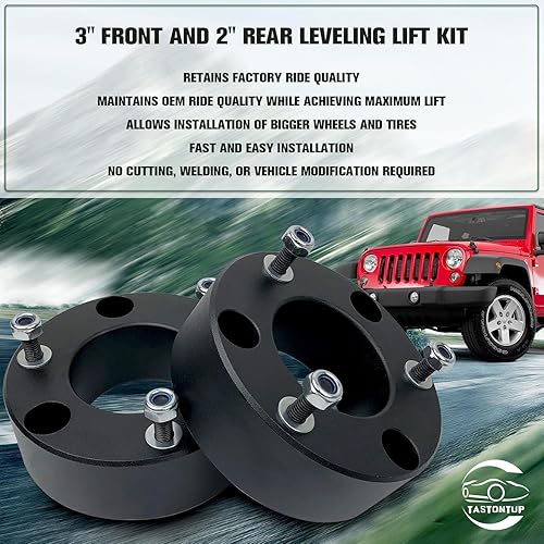 Miniatura 6 de Kit de elevación de nivelación delantera y trasera de 3 pulgadas y 2 pulgadas para Chevy Silverado 2WD 4WDGMC Sierra 1500 2WD 4WD, kit de elevación
