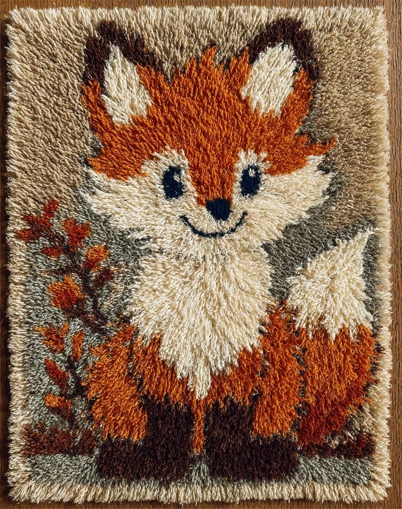 FWRTYCB Latch Hook Rug Kits,Little Fox