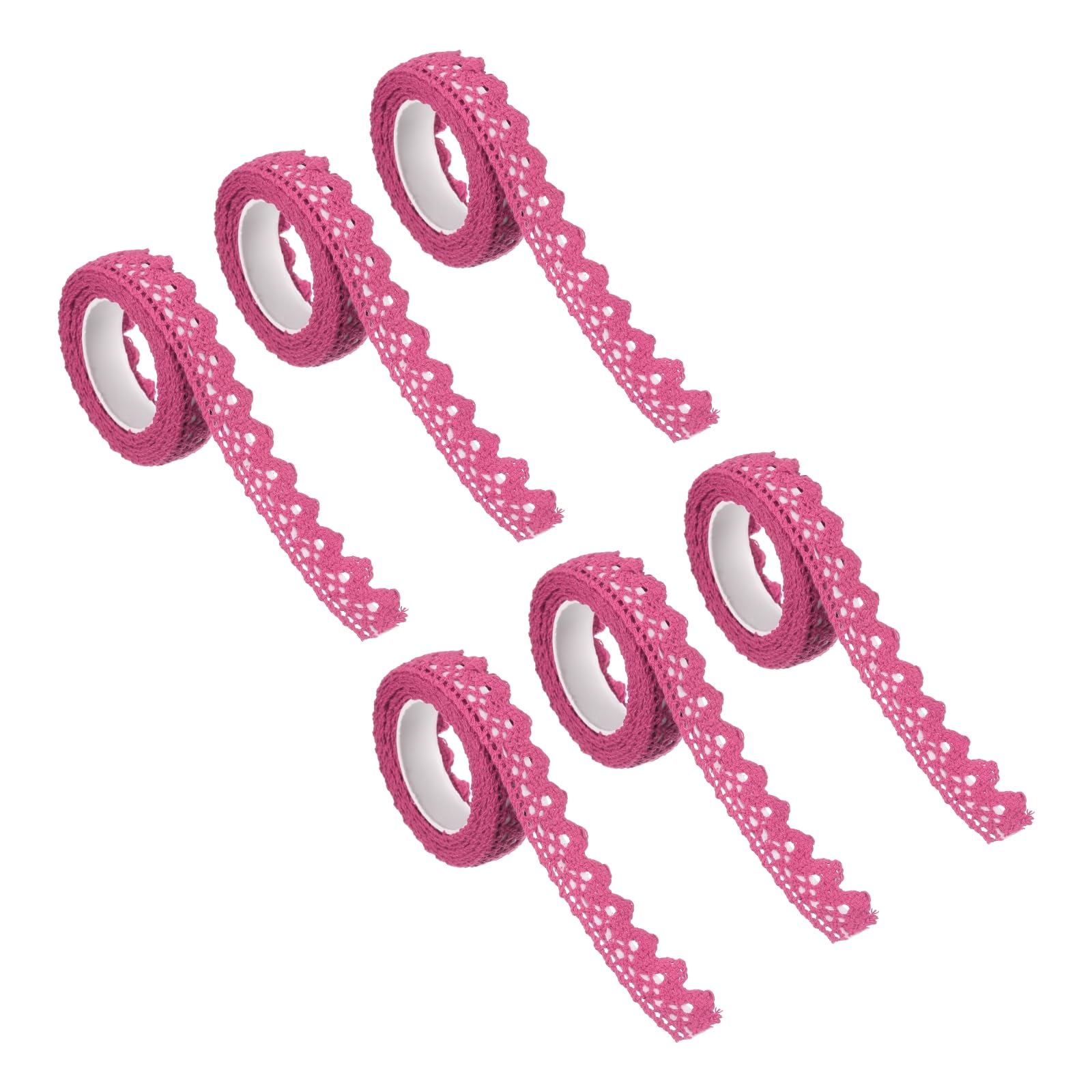 Ruban en dentelle en coton adhésif rose pour loisirs créatifs et mercerie DIY