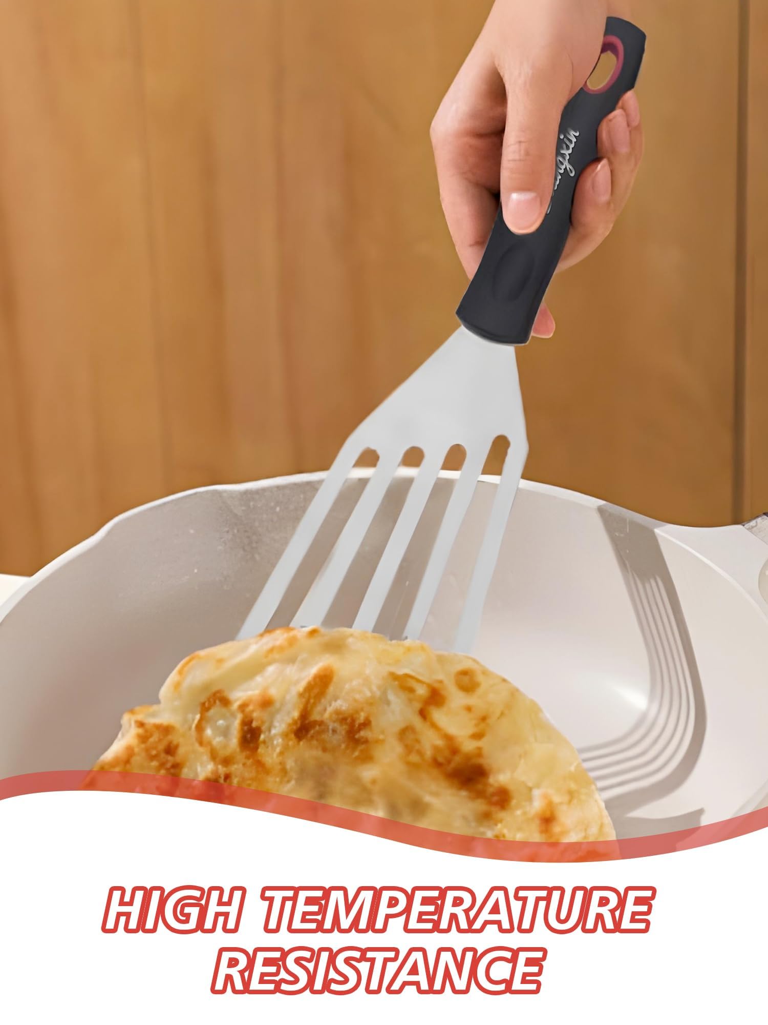 LX - Espátula de acero inoxidable para barbacoa, espátula de pescado, espátula de pescado, aleta de pescado, ideal para asar y hacer tortillas