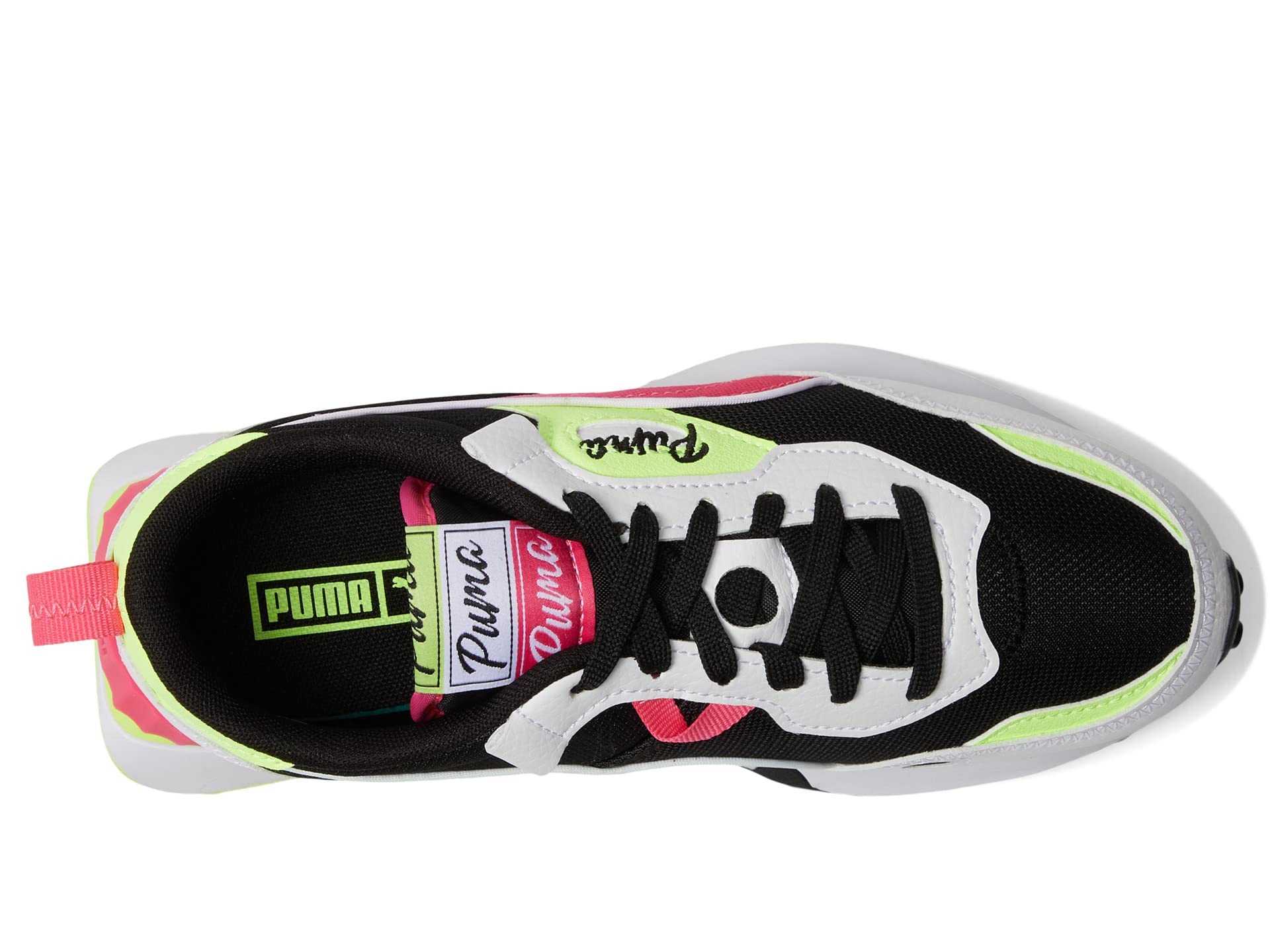 PUMA Rider Future Vintage Limitless (Big Kid) Puma Black/Puma White/Glowing Pink 5.5 Big Kid M