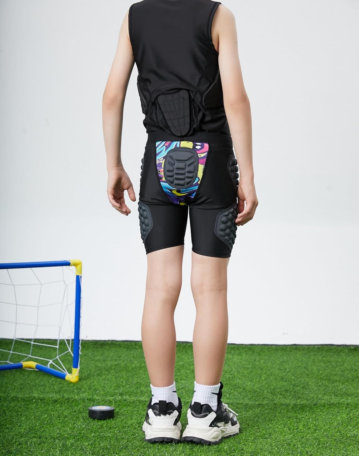 Topeter Youth Slider Shorts - Boys & Girls Protective Hip & Butt Padded Short Pants