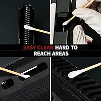 Vista 6 de Suministros de limpieza de armas PINGMIC - Juego de parches de limpieza de armas y hisopos de algodón largos, hisopos de algodón de 15 cm, paño sin