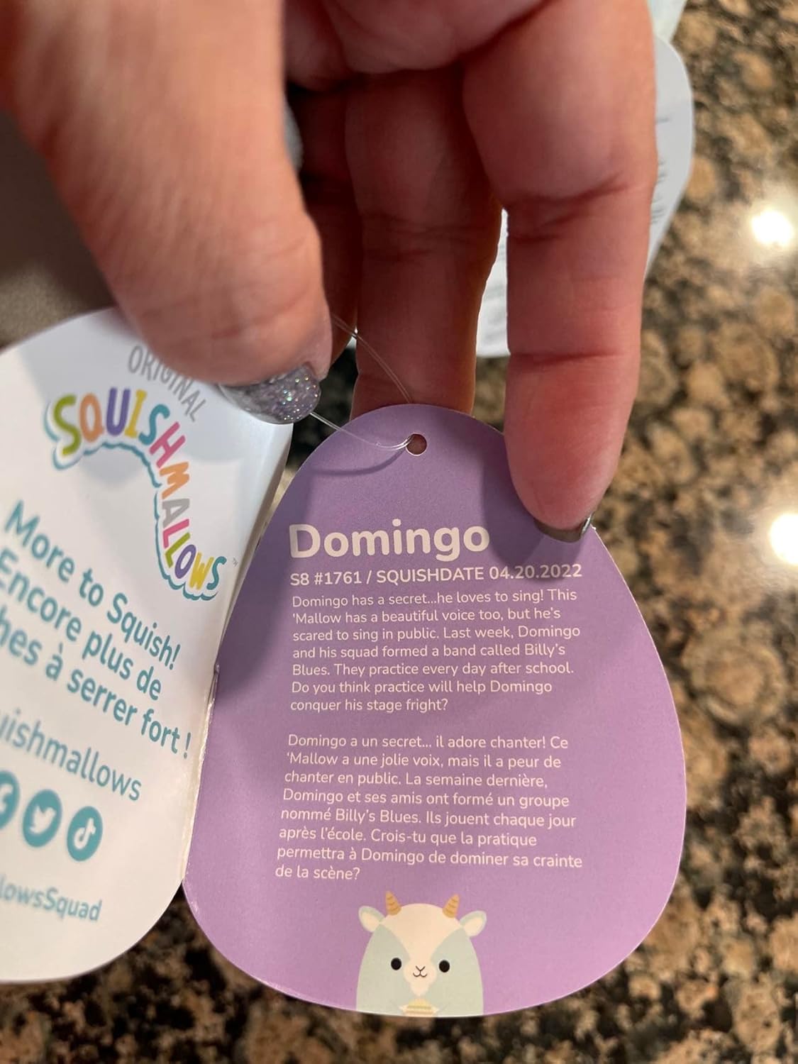 Squishmallows Official Kellytoy Easter Spring Squishy Soft Plush Toy Animal (Domingo, 8 Inches)