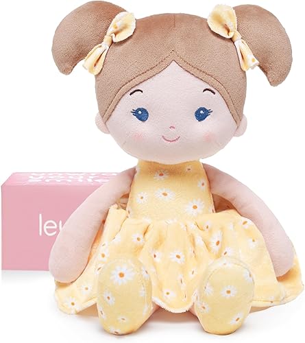 LeyaDoll Muñeca bebé niña regalos juguetes de peluche muñecas suaves regalos bebé 12 pulgadas (DaisyGirl amarillo)