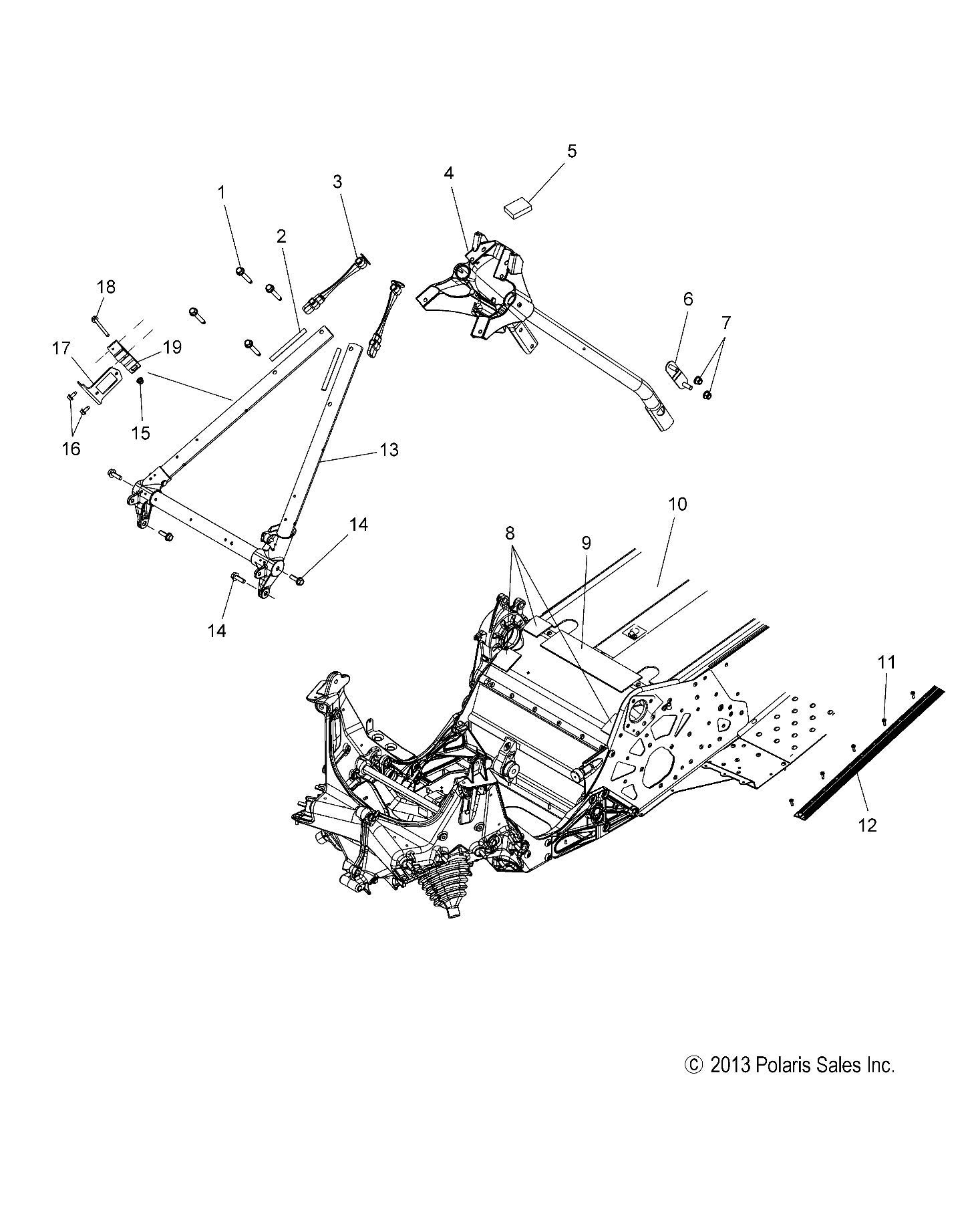 Amazon.com: Polaris 1016954 Front Tubular Frame Switchback RMK