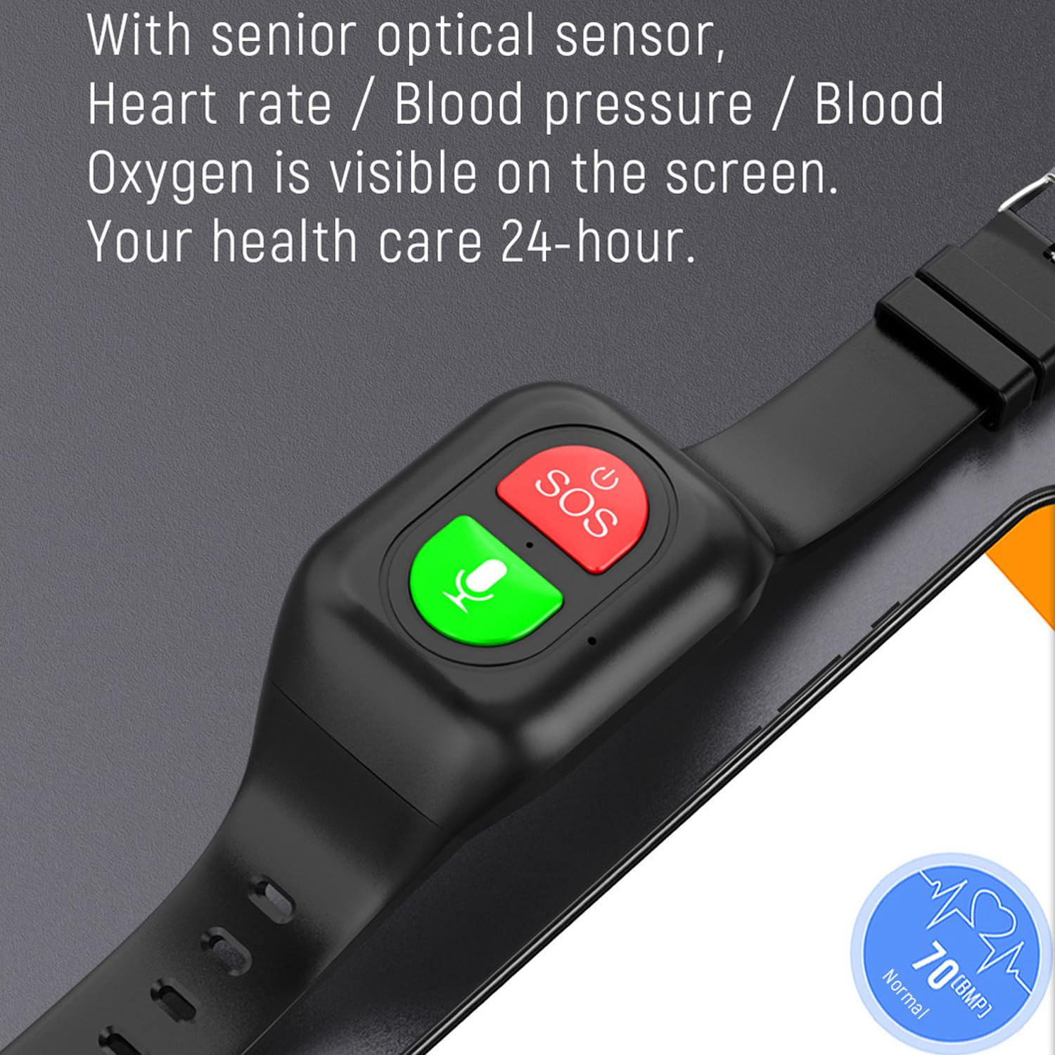 Smartwatch 4G Per Anziani, Dispositivo Di Avviso Di Caduta Automatico Con Pulsante Di Emergenza SOS, Funzione Di Promemoria Farmaci, Localizzatore Di Posizione Per Pazienti Affetti Da Demenza E Alzhei