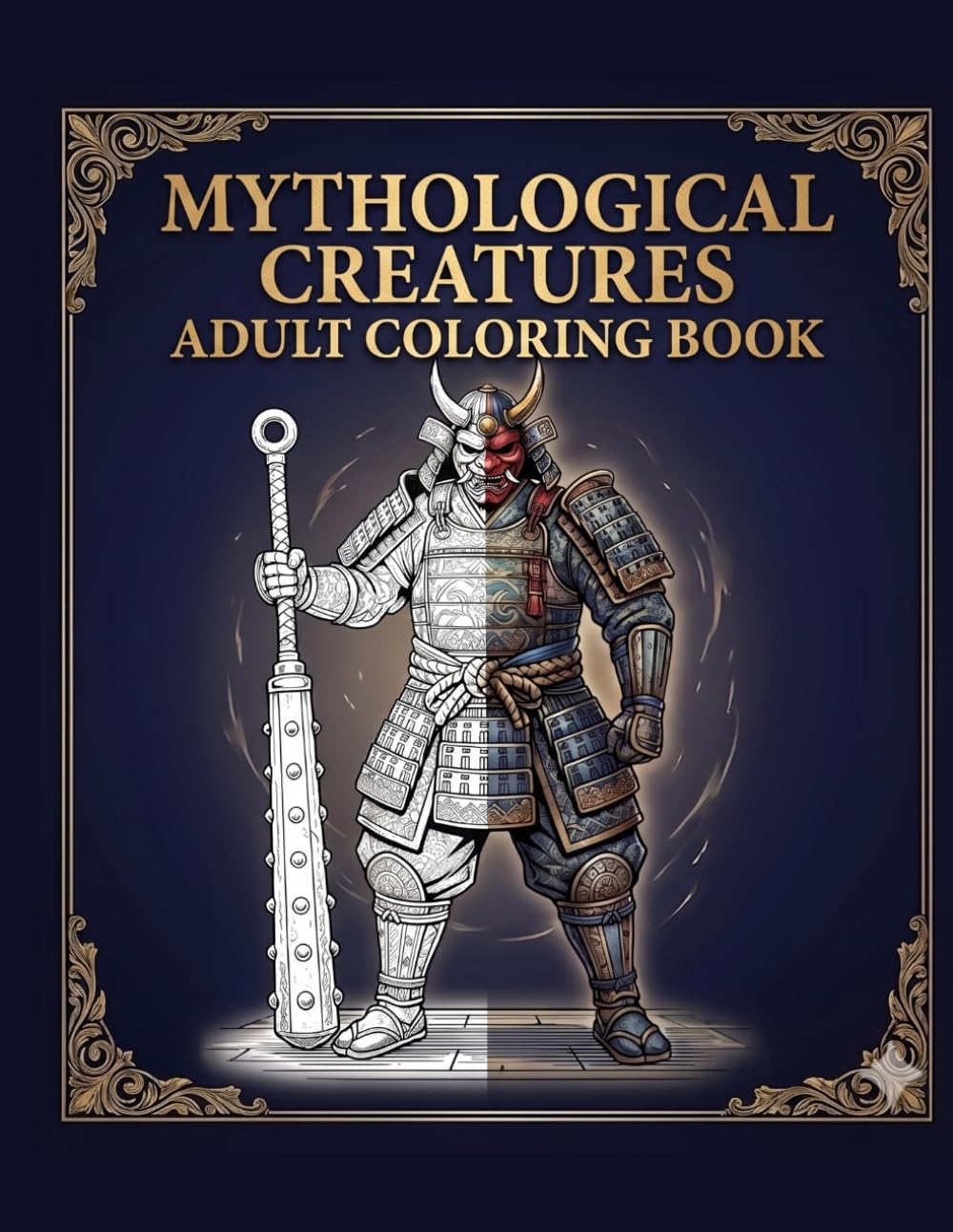 MYTHOLOGICAL CREATURES ADULT COLORING BOOK: A Dark Mystery Workbook of Bold & Easy Global Folklore (Greek, Norse, Japanese, Egyptian) (Into the Shadows)