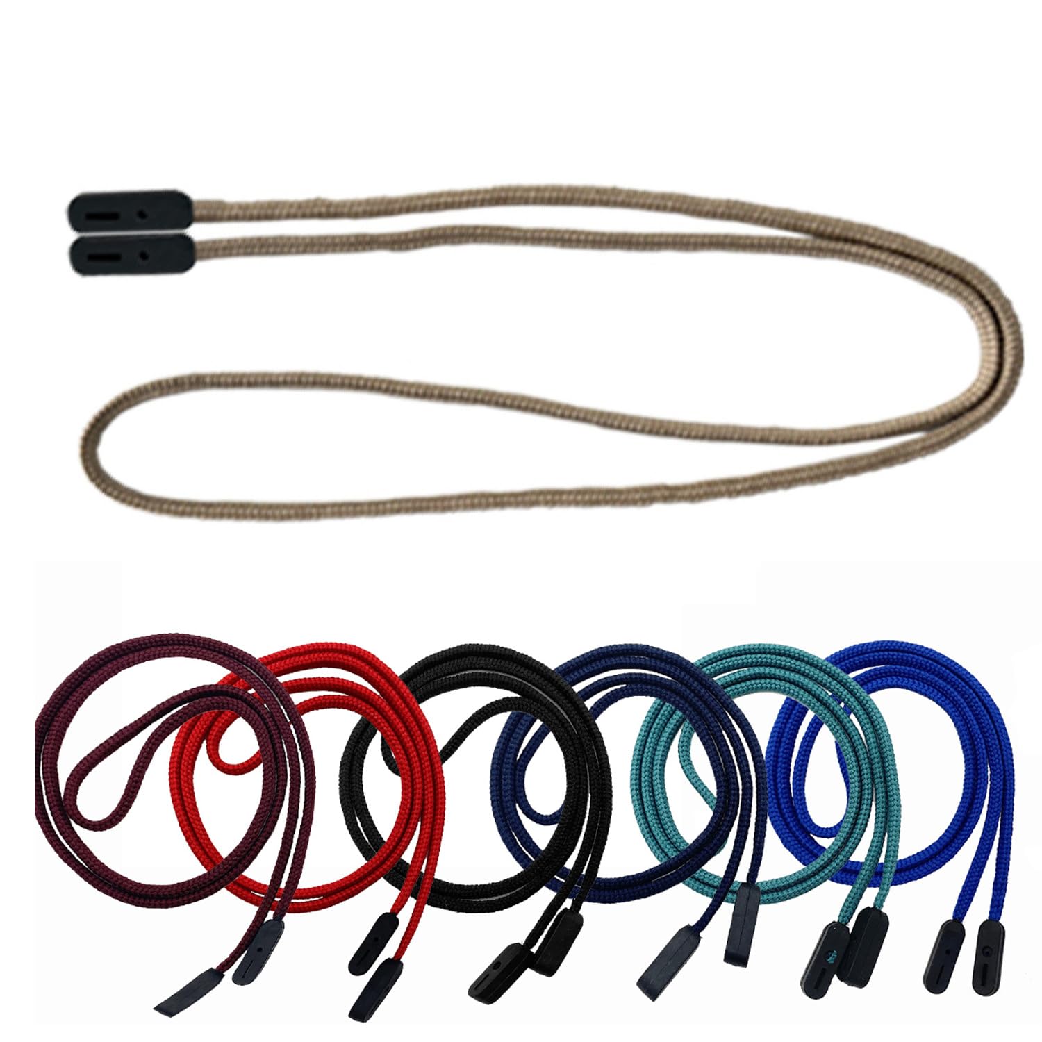 Van Der Linn Unisex Khaki Glasses Lanyard Strong Grip Secure Eyewear Holder Glasses Neck Cord Strap (1, )