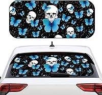 Vista 29 de Biyejit Parasol para ventana trasera de coche de vaca blanca y negra con ventosa, accesorios de automóvil con estampado de vaca, bloqueador solar