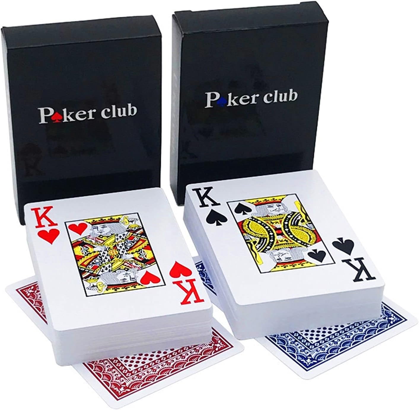 2 Sets/Lot Baccarat Texas Hold'em Plastic Playing Cards Waterproof Smooth Poker Card Board Bridge Games 63 * 88mm(Multi-Colored)