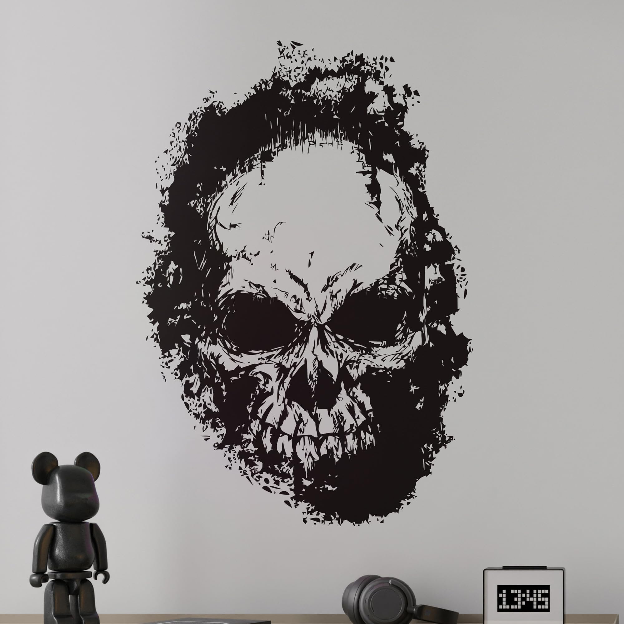 Amazon.com: Gothic Grunge Skull Wall Decal Sticker. Horror Wall