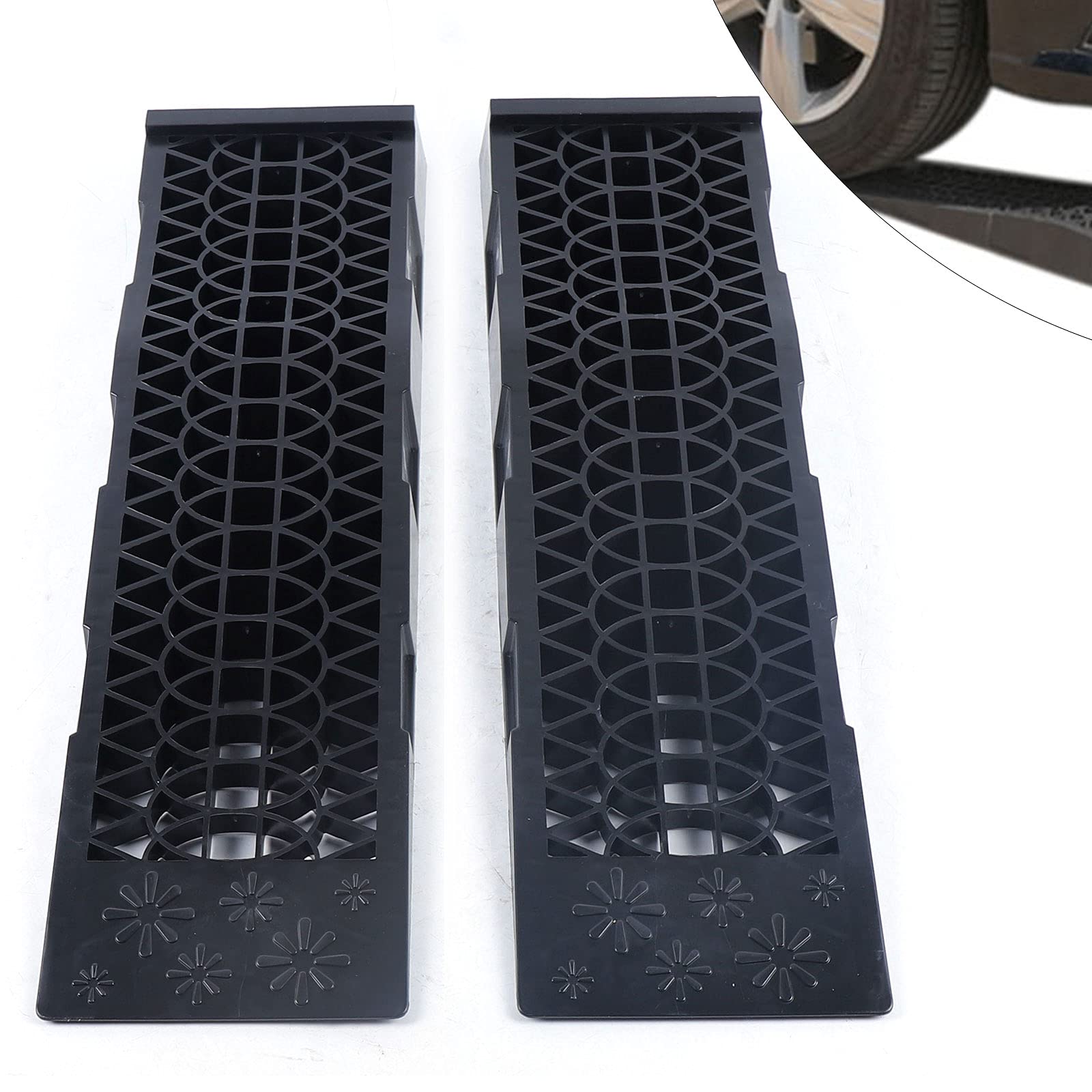 Material Plástico Rampa con Ruedas Anchas,Rampa de acceso,Conjunto de 2,Cars,Camiones,Acceso,Bicicletas,Motocicletas,Sillas de Ruedas