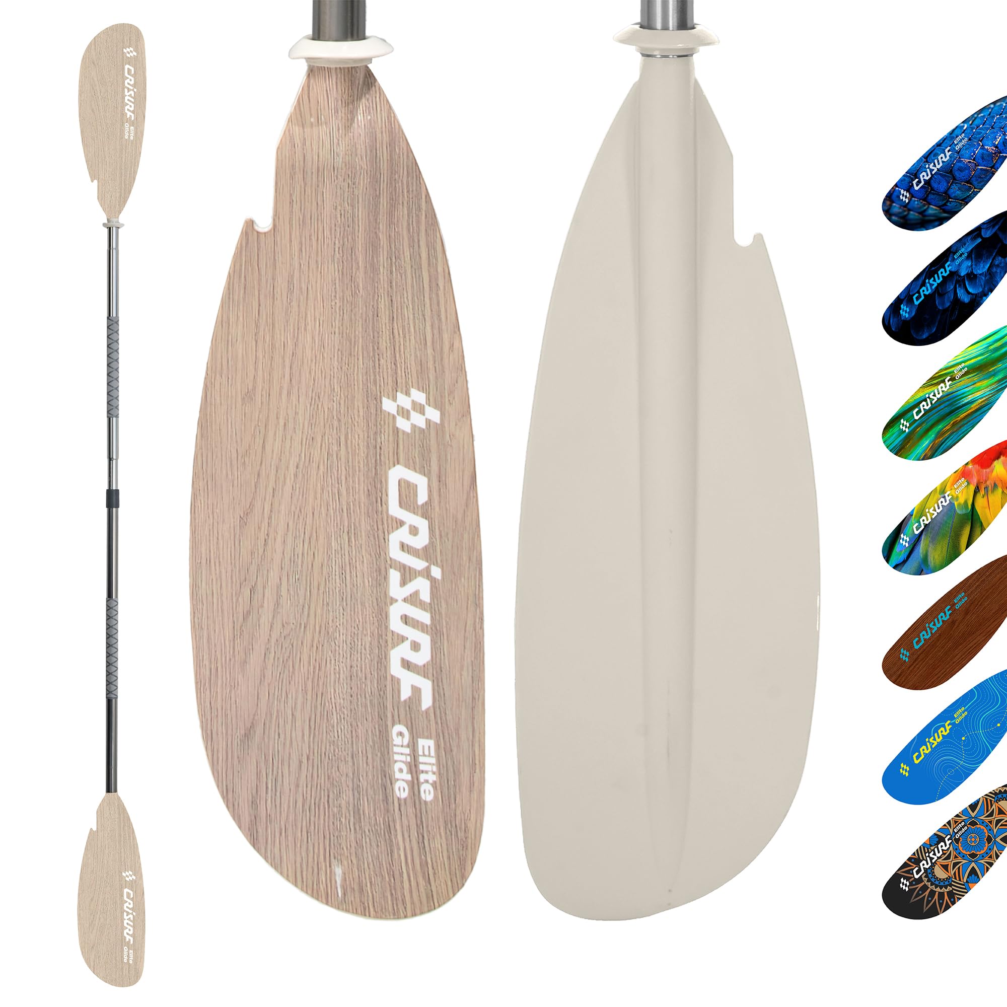 Adjustable Kayak Paddle, Detachable Lightweight Floating Oar with Ergonomic Grip and Drip Guards, Versatile Multi-Section Design for Kayaking and Paddle Boarding