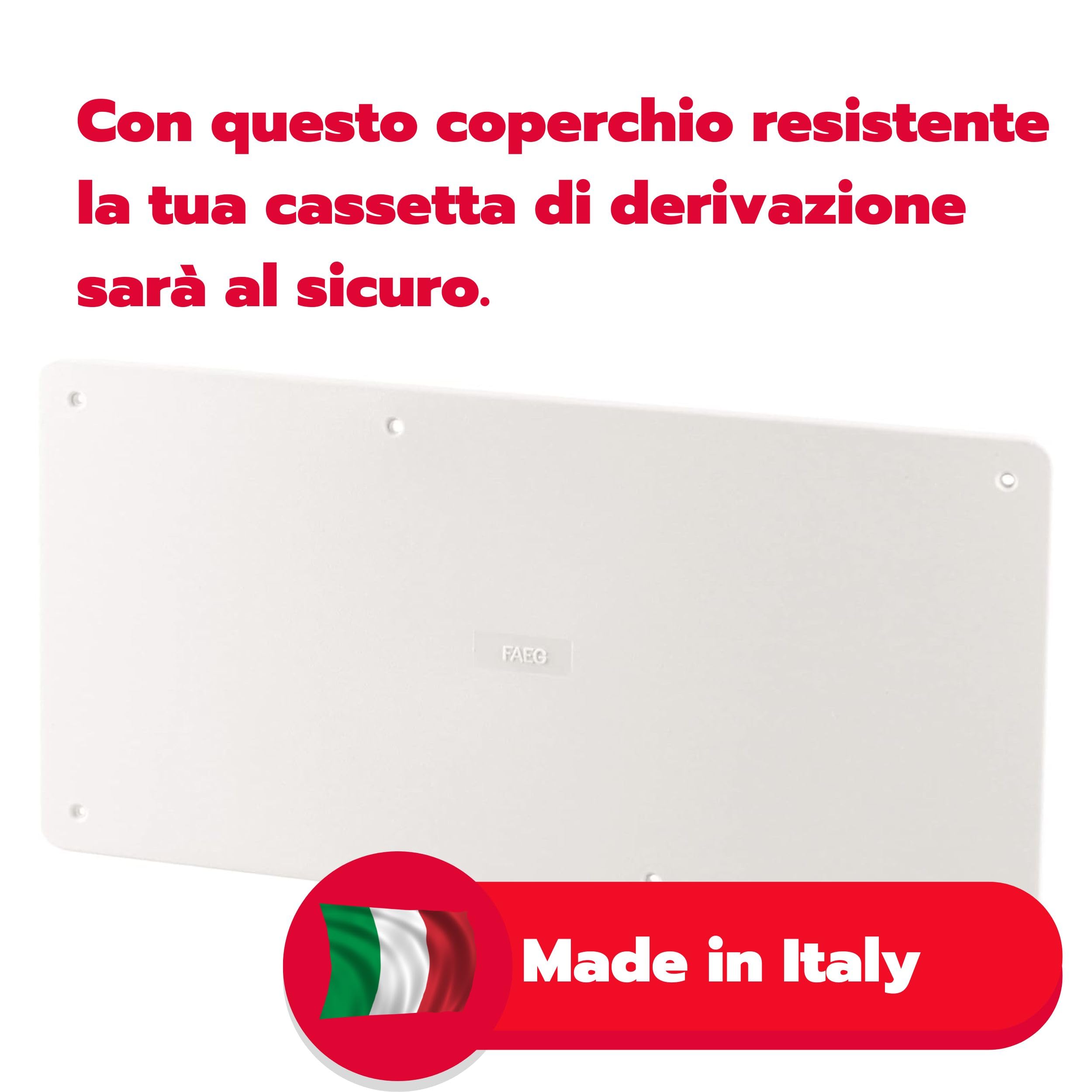 Coperchio Per Scatola Derivazione Bianco - Tecnopolimero Antiurto, Made In Italy, Fissaggio Con Viti - Foto 2